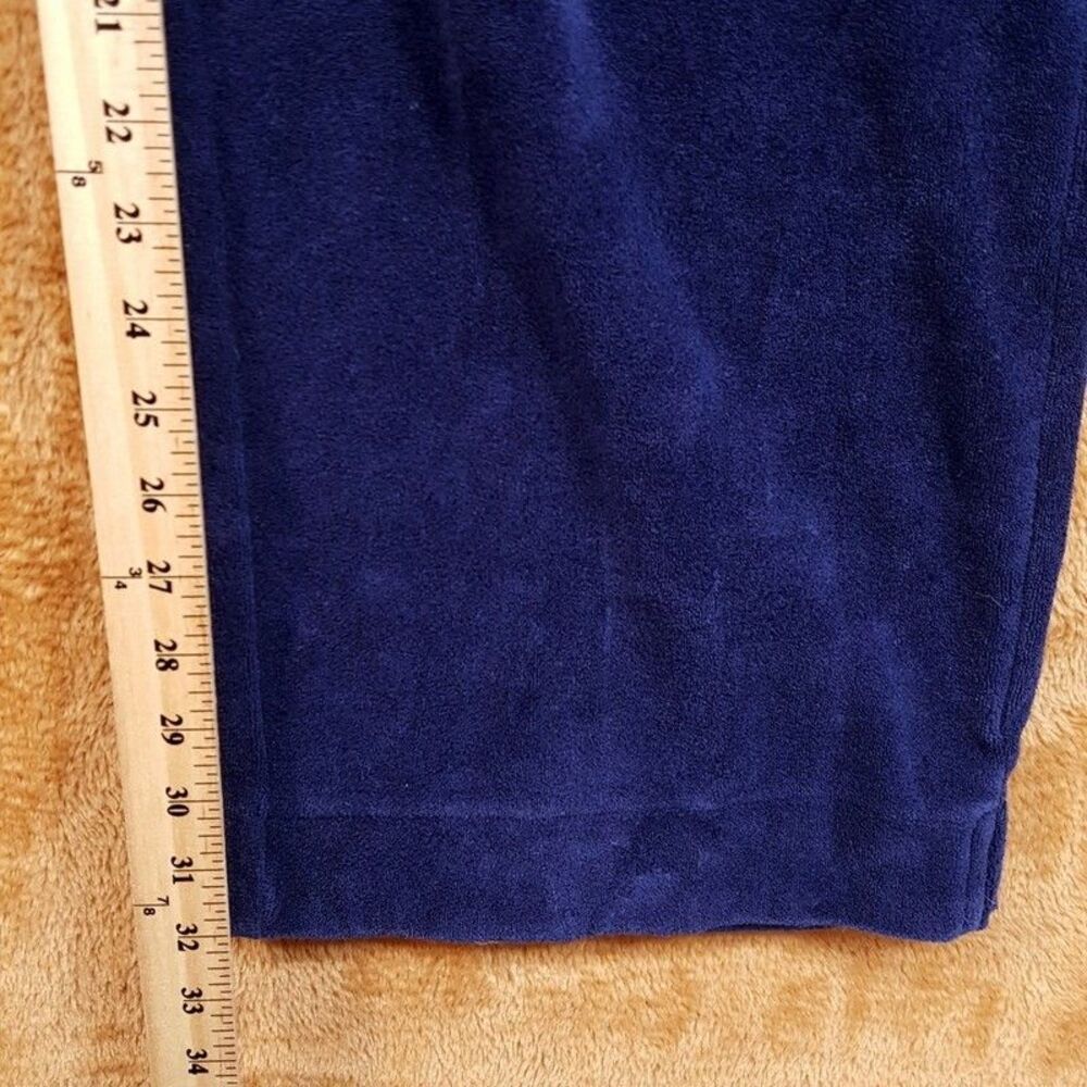 GAP Pants Womens Tall Medium Navy Pull On Relaxed Straight Leg Terry Lounge - Picture 7 of 8